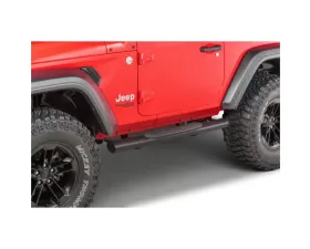 Quadratec QR4 Heavy Duty Oval Side Steps Jeep Wrangler 2-Door JL 2018-2021